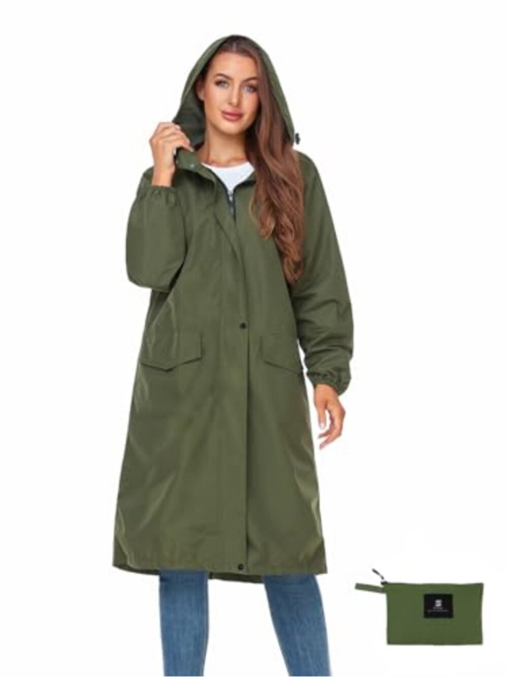 Waterproof Raincoat Long Outdoor Rain Jacket